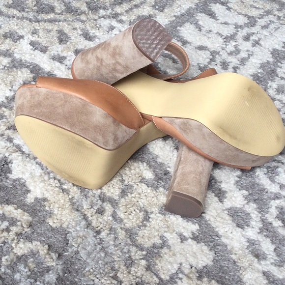 Steve Madden “Jillyy” Tan Leather Platform Peep Toe Heels NWOB Gorgeous! - Picture 16 of 16